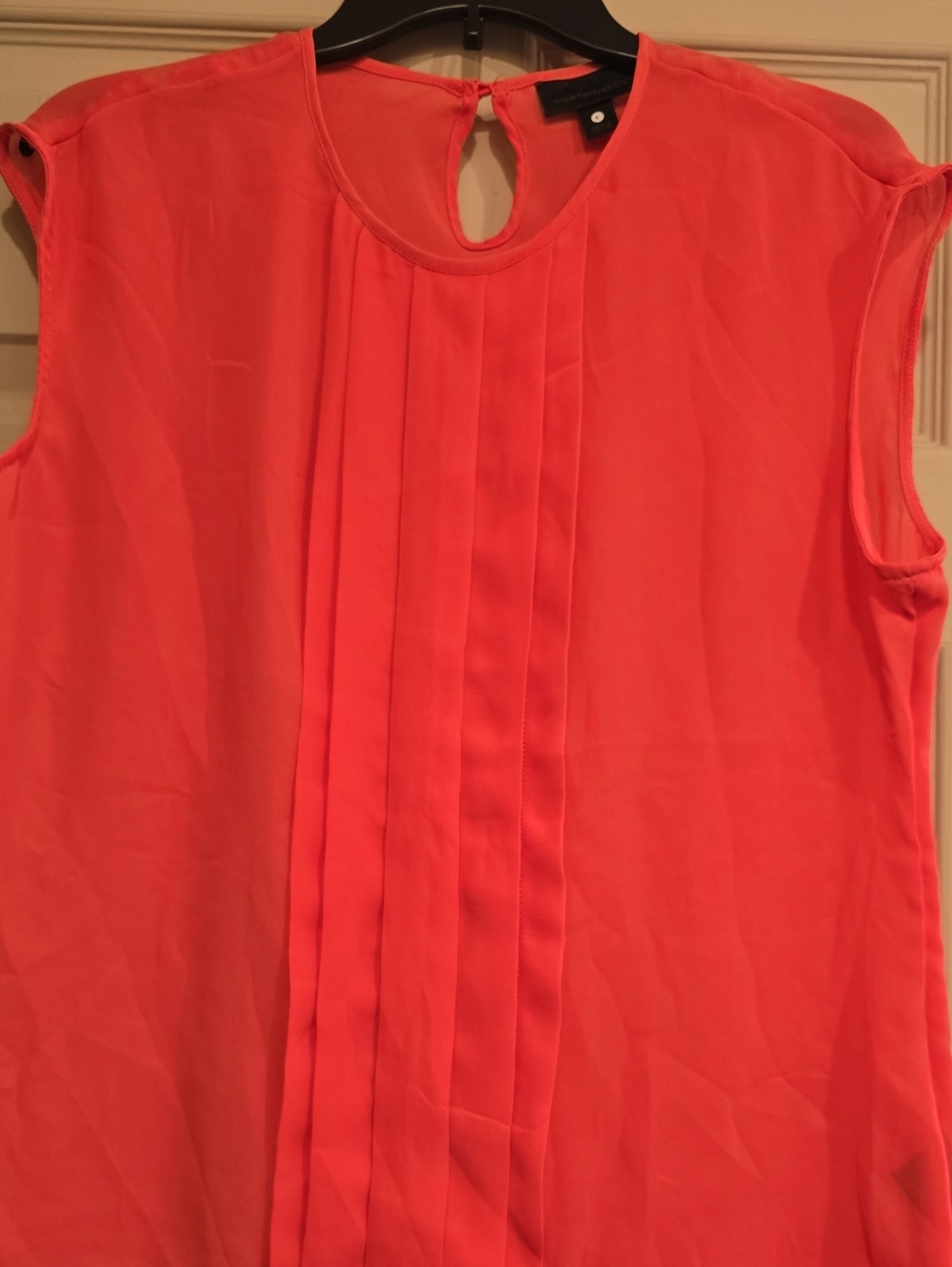 Worthington Coral Pleated Sleeveless Camisole